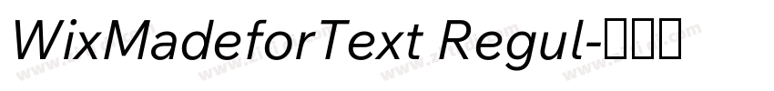 WixMadeforText Regul字体转换
